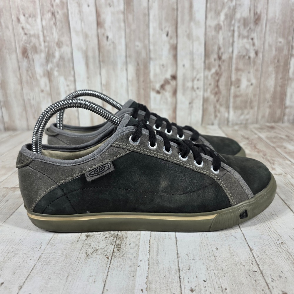 Keen Coronado Womens 8 Black Charcoal Leather Suede Low Top Sneakers 1007963